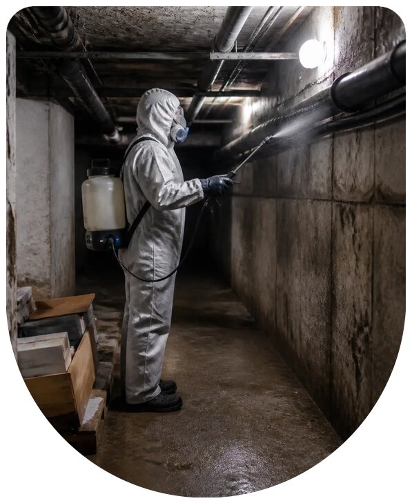 Дезинсекция подвала в Чите от насекомых профессионально